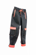 Japanese Denim Black & Orange Trouser