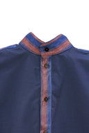 Petrol Blue Collar Popover Shirt