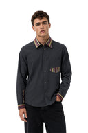 Classic Slim Fit Grey Oxford Cotton
