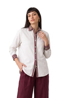 Classic Slim Fit Women White Oxford Cotton