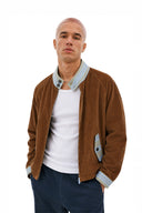 Brown Corduroy Harrington Jacket