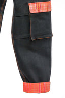 Japanese Denim Black & Orange Trouser