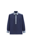 Navy Blue Popover Shirt