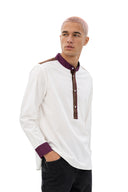 White Collar Popover Shirt