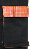 Japanese Denim Black & Orange Trouser