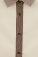 Classic Slim Fit Women Sepia Oxford Cotton