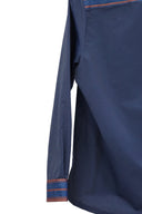 Petrol Blue Collar Popover Shirt