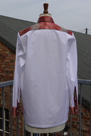 White Shirt with Orange Details