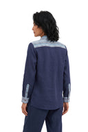 Navy Blue Popover Shirt