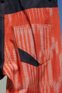 Navy Orange Denim Pants
