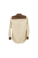 Classic Slim Fit Women Sepia Oxford Cotton