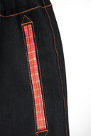 Japanese Denim Black & Orange Trouser
