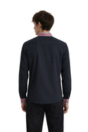 Classic Slim Fit Black Oxford Cotton