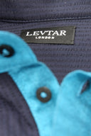 Dark Navy Mandarin Collar Popover Shirt