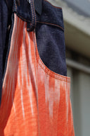 Navy Orange Denim Pants