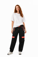 Japanese Denim Black & Orange Trouser