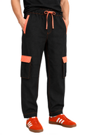 Japanese Denim Black & Orange Trouser