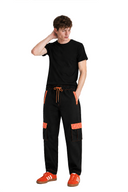 Japanese Denim Black & Orange Trouser