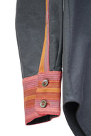 Classic Slim Fit Women Smoked Grey Oxford Cotton