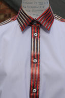 White Shirt with Orange Details