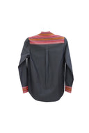 Classic Slim Fit Women Smoked Grey Oxford Cotton
