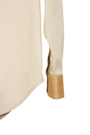 Classic Slim Fit Women Sepia-Gold Oxford Cotton