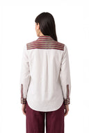 Classic Slim Fit Women White Oxford Cotton