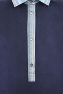 Navy Blue Popover Shirt