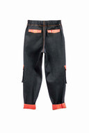 Japanese Denim Black & Orange Trouser